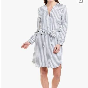 J.Crew Mercantile Women's Long-Sleeve Textured Stripe Shirt Dress Size XXS